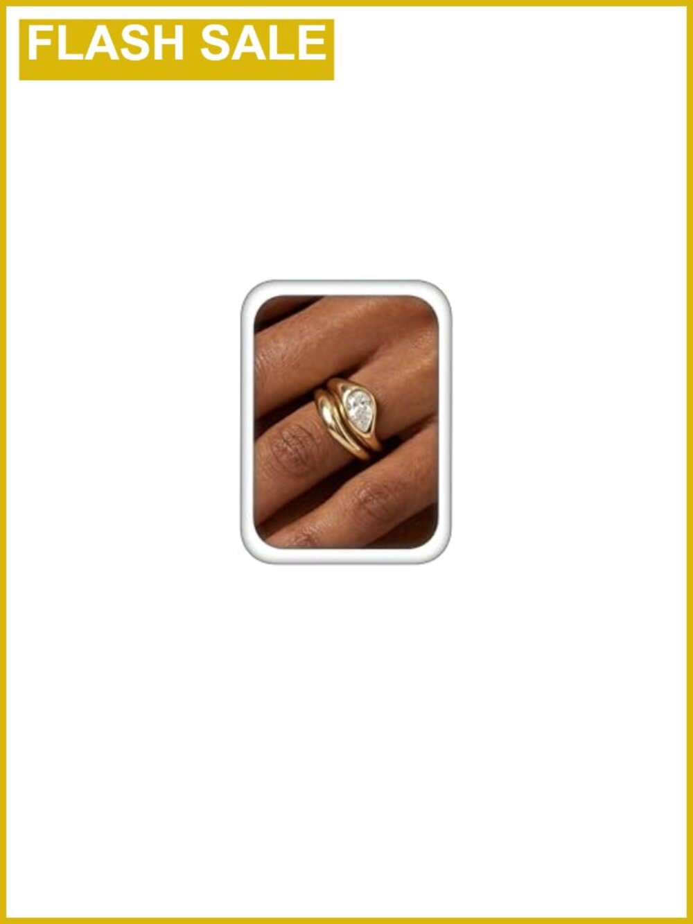 14K Gold Plated Stackable Rings Set CZ Wedding Bands Dainty Promise Size 9
